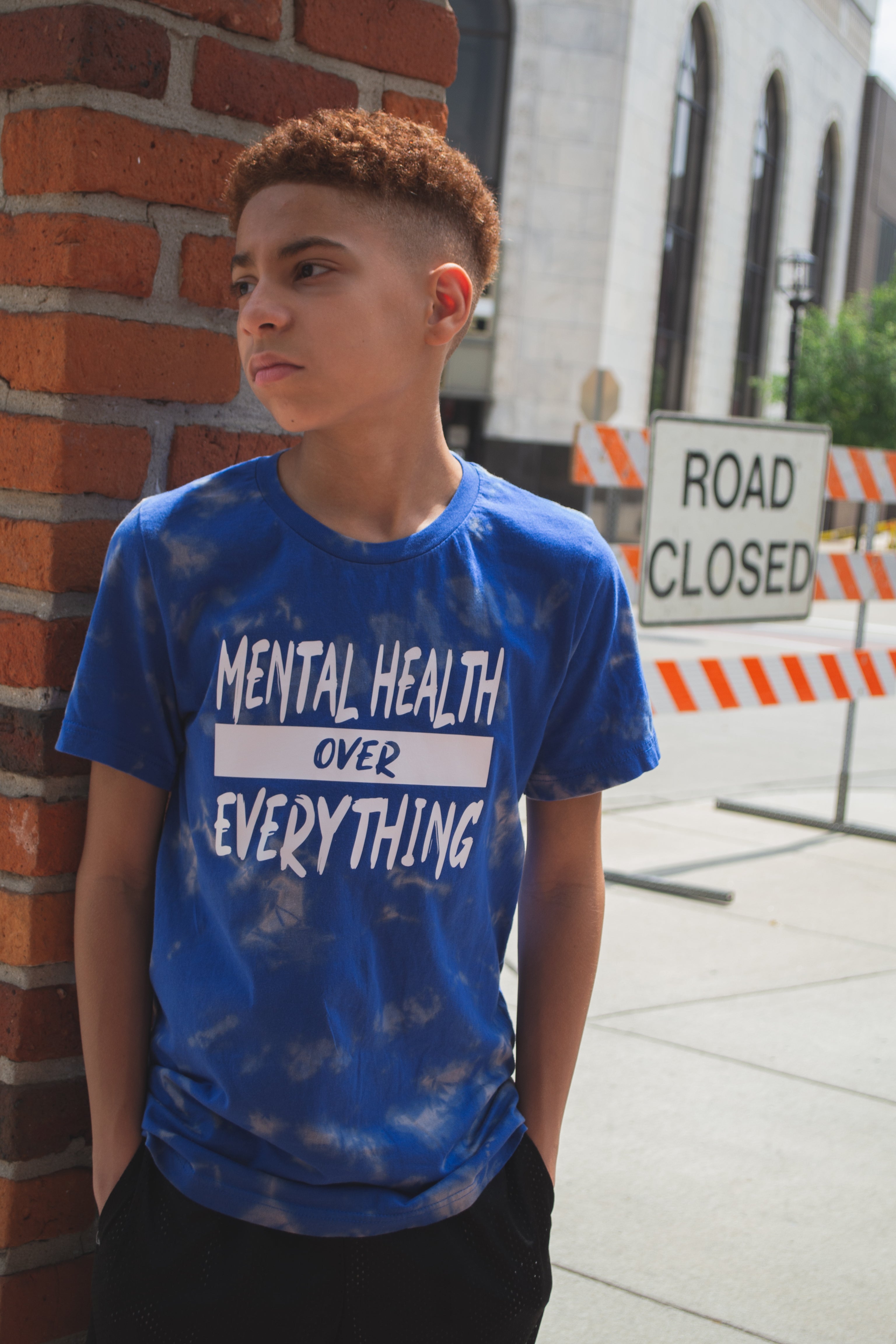 Mental Health over Everything Acid Wash Shirt