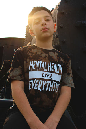 Mental Health over Everything Acid Wash Shirt